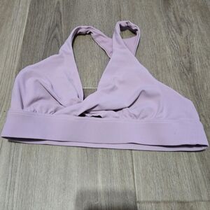 Womens Lululemon Raceback Wireless No Padding Pink Sports Bra Size 10